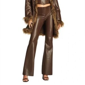 I.AM.GIA Chocolate Flare Leather Pants